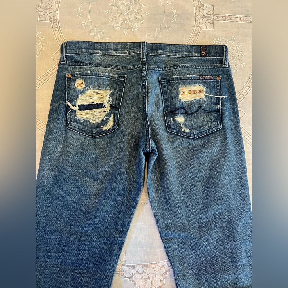 7 For All Mankind Straight Leg Jeans, Size 29 - Picture 5 of 9
